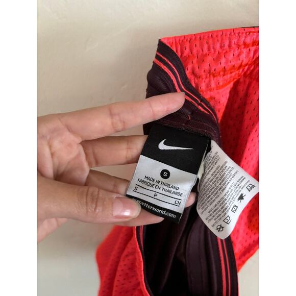 Nike Shorts Women's Small Red Running Dri-Fit Drawstring Activewear Performance - Picture 4 of 7